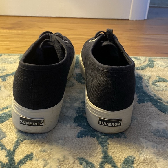 EUC - Navy Superga Platform Sneakers Size 38 (7.5) - Picture 3 of 8